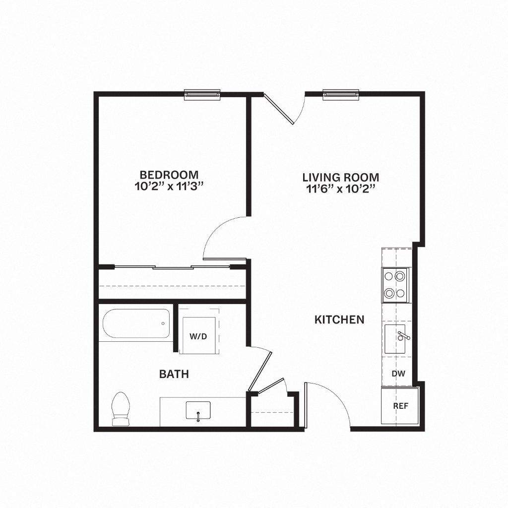 C12 MFTE Floor Plan at Corner 63 Apartments in Seattle, Washington
